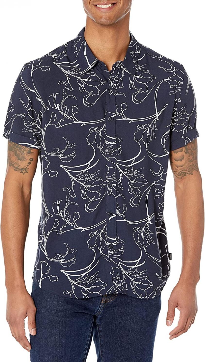 GUESS Men's Eco Pacific Floral Shirt