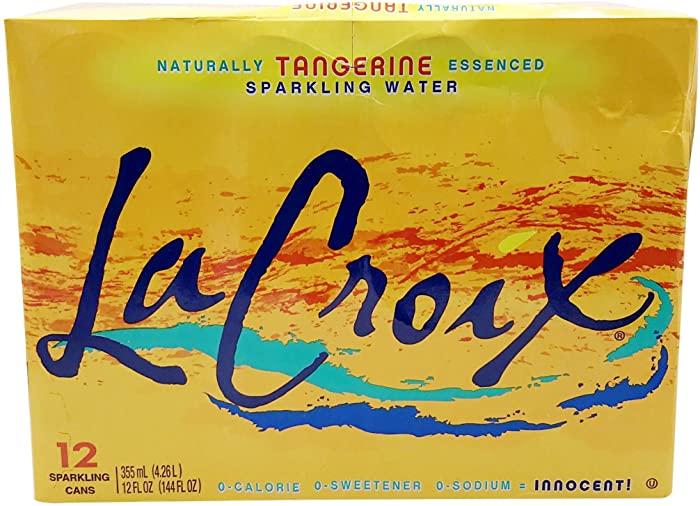 La Croix Naturally Essenced Flavored Sparkling Water, Tangerine, 12 Fl Oz (Pack of 12)