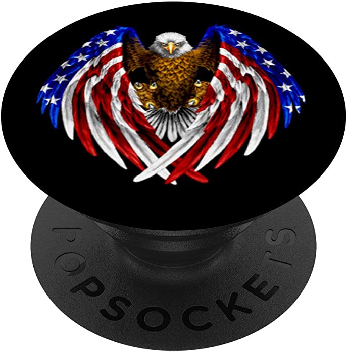 Eagle US Flag American Freedom Patriotic 4th of July PopSockets Swappable PopGrip