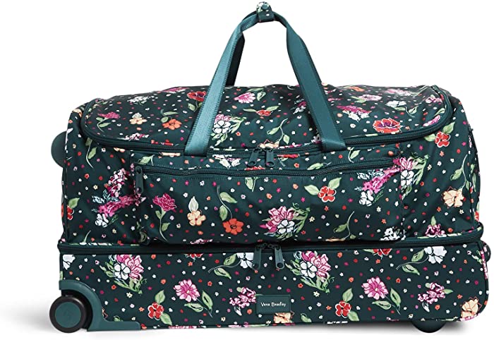 Vera Bradley Women's Recycled Lighten Up ReActive XL Foldable Rolling Duffle Luggage