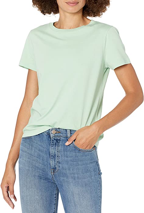 The Drop Women's Courtney Short Sleeve Tiny Crewneck Jersey T-Shirt