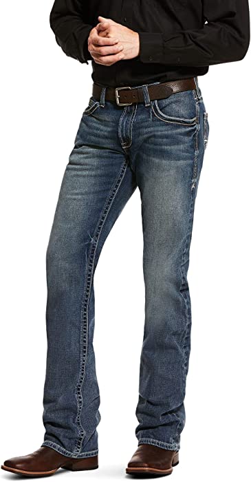ARIAT Men's M5 Slim Stretch Adkins Stackable Straight Leg Jean