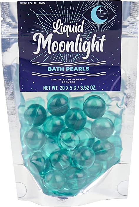 Gift Republic Liquid Spirit Moonlight Bath Pearls 20-Pack Soothing Blueberry Scent, Multicoloured 20 Count
