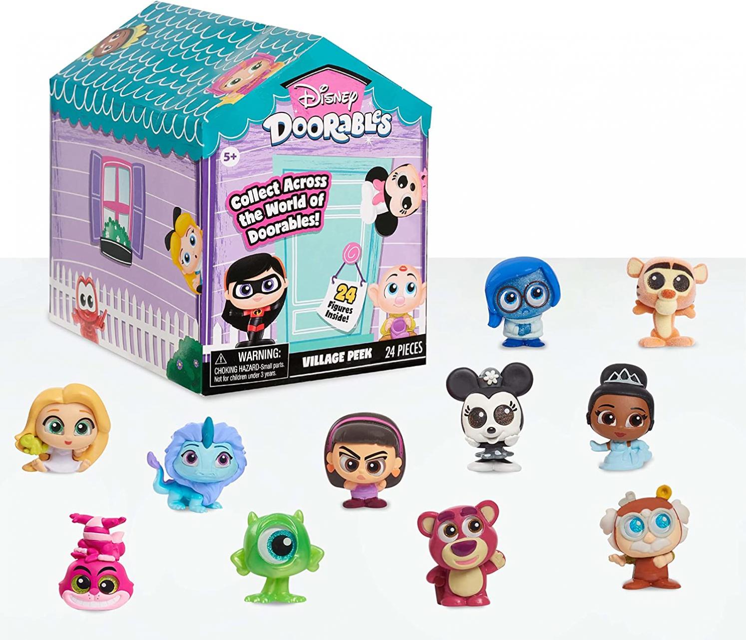 Disney Doorables Mega Village Peek Pack, Series 6, 7, and 8, Toy Figures, Officially Licensed Kids Toys for Ages 5 Up, Gifts and Presents, Amazon Exclusive