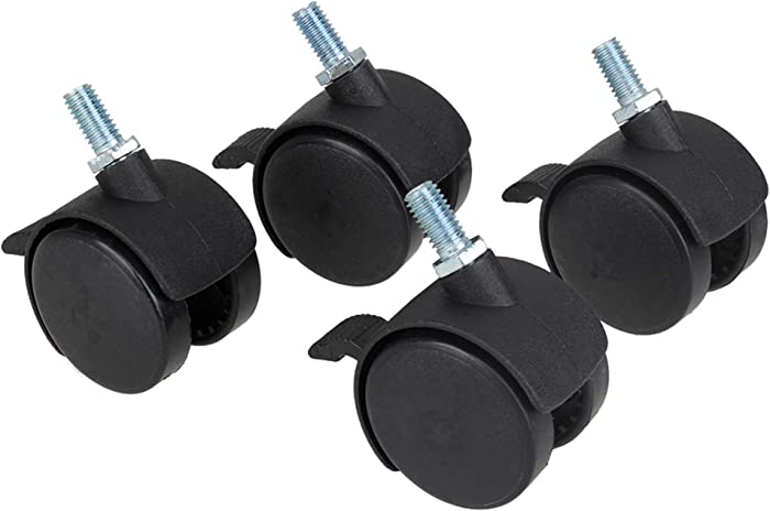 RDEXP Office Home Furniture Accessories 1.5"" Swivel Wheel Caster Chair Caster Brake Pack of 4