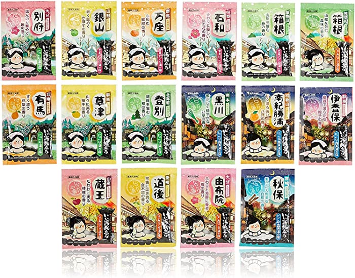 Japanese Bath Salt Hakugen Earth 48 Packets,16 Types 42.33oz (1200g)