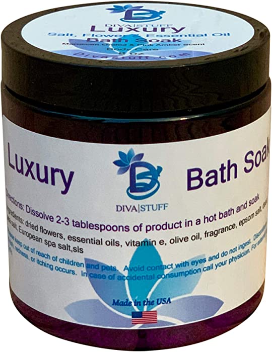 Luxury Bath Tea Soak With Epsom Salts, Dried Flowers and Essential Oils