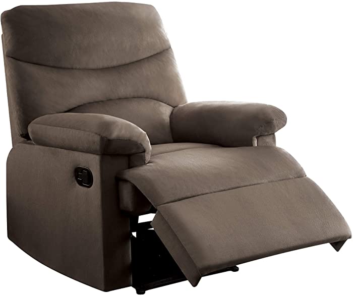 ACME Furniture Acme 00703 Arcadia Recliner, Light Brown woven Fabric