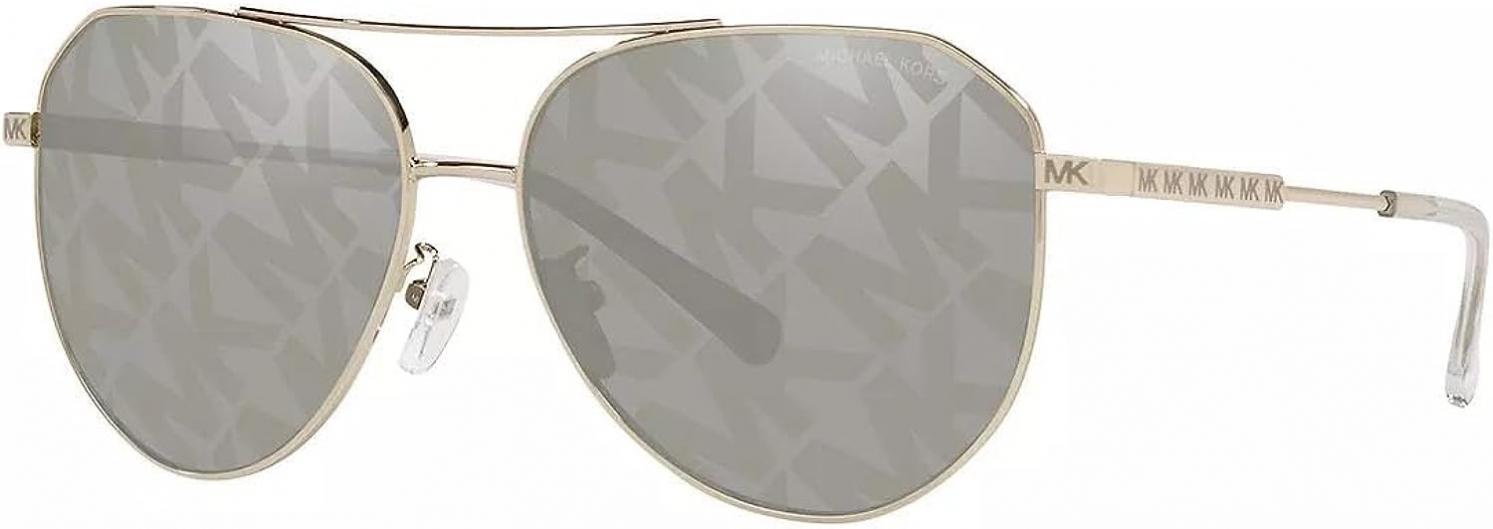 Michael Kors Mk Mirrored Gold Silver Aviator Ladies Sunglasses MK1109 1014/E 60