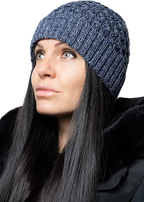 WEST COAST KNITWEAR Unisex Beanie 100% Merino Wool Hat Soft and Warm Winter Hat