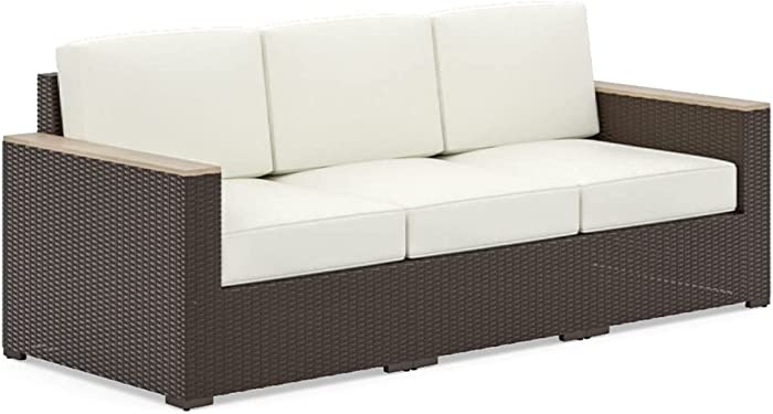 Homestyles 6800-30 3-Seat Sofa, Beige/Brown
