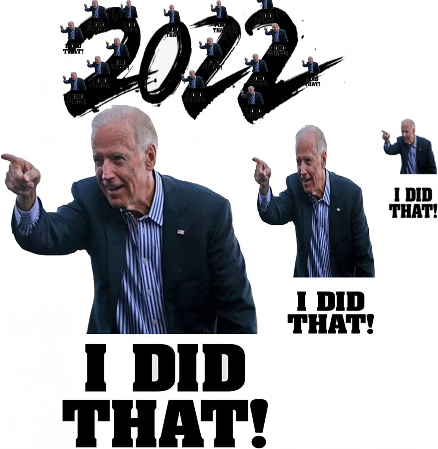 I Did That Biden Stickers,50Pcs Biden I Did That Stickers, Weatherproof UV Resistant Stickers Humor Decal for Gas Station/Store/Helmet/Phone Case/Laptop（Left）