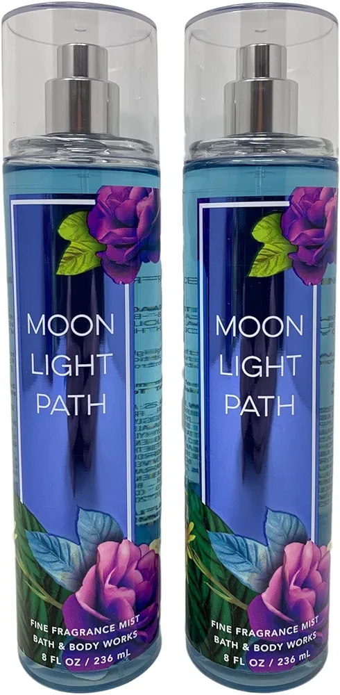 Bath & Body Works Moonlight Path Fine Fragrance Mist - Value Pack Lot of 2 (Moonlight Path)