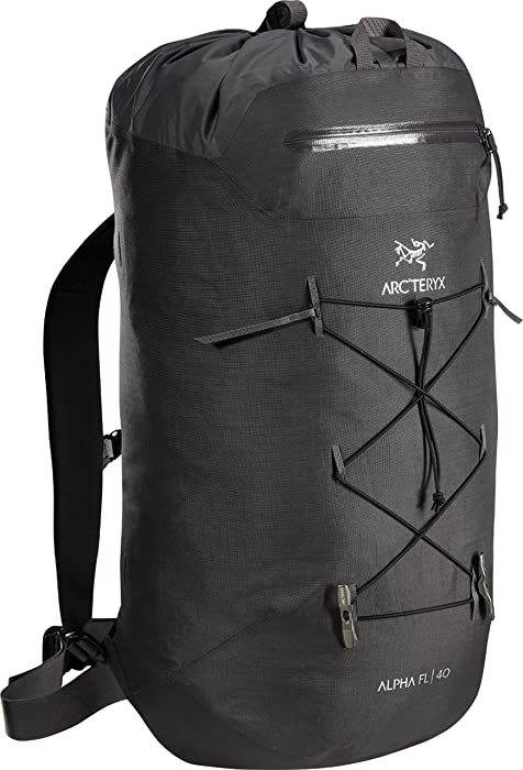 Arc'teryx Alpha FL 40 Backpack Men's | Fast and Light 40L Alpine Climbing Pack | Carbon Copy, Regular