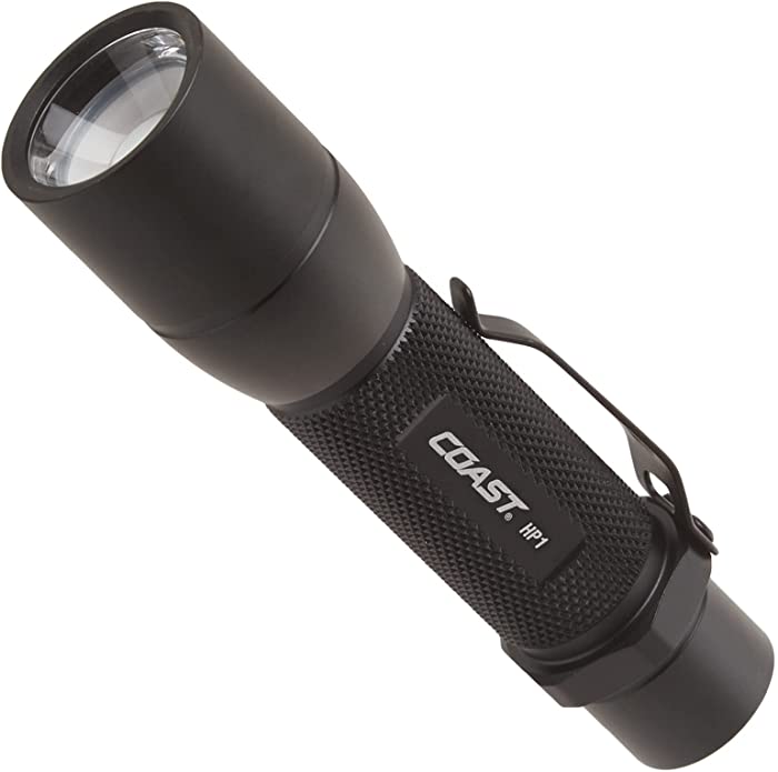 Coast HP1 190 Lumen Pure Beam Focusing LED Flashlight, black