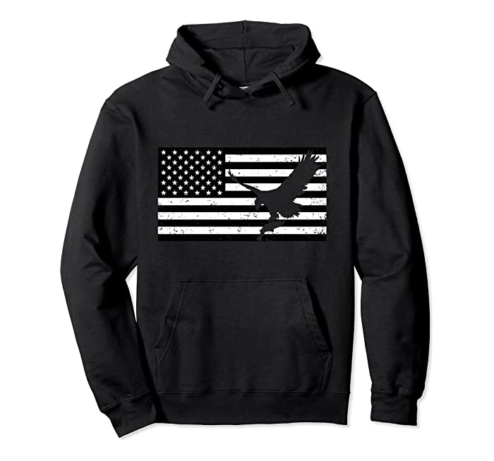 american flag eagle hoodie Eagle Catch Fish patriotic eagle Pullover Hoodie