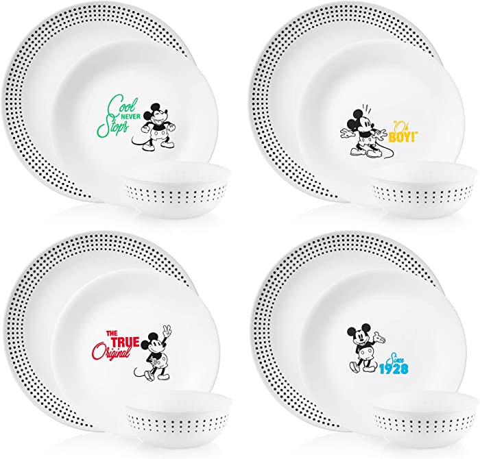 Corelle-Disney-Mickey-Mouse-The True Original, 12 Piece-Dinnerware Set