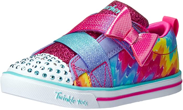 Skechers Unisex-Child Sparkle Lit-Rainbow Cutie Sneaker