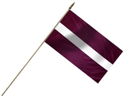 American Eagle Latvia Flag 12X18 Inch Mounted E Poly