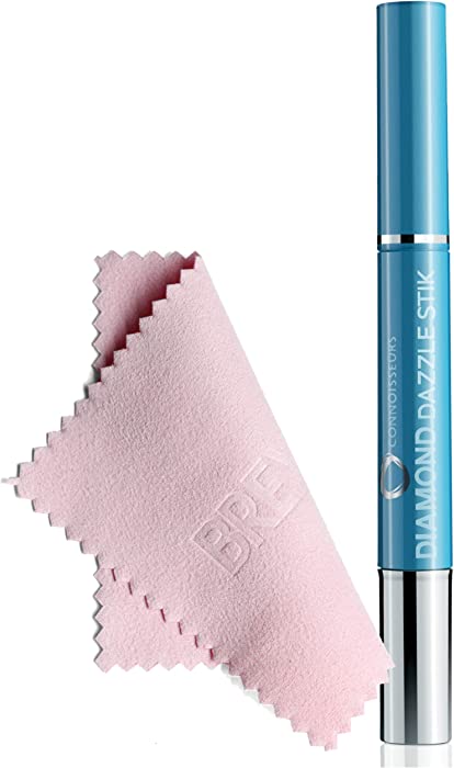 BREXONIC Diamond Dazzle Stik Ring Cleaner Pen Polishing Cloth Non Toxic Gold and Jewelry Cleaner Diamond and Cubic Zirconia Cleaning Stick Pen