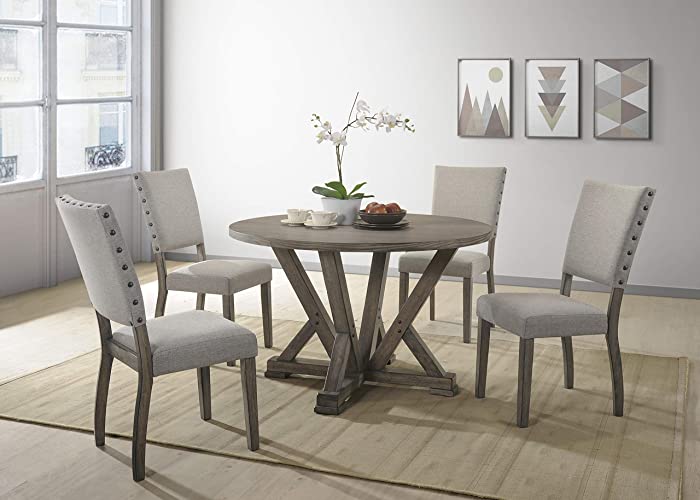Best Master Furniture 5 Piece Dining Table Set Gray