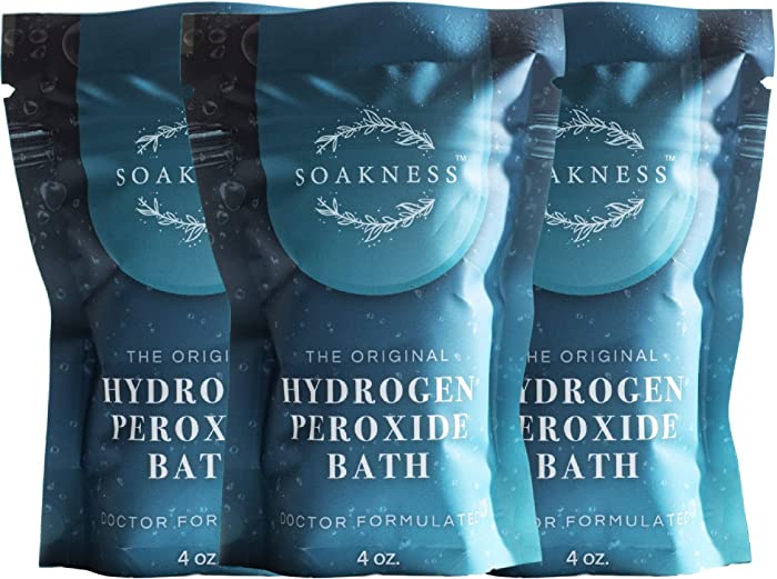 Hydrogen Peroxide Bath Epsom Salt - Dead Sea Salts Clay Eucalyptus Colloidal Oatmeals, Energize and Detox Bath (3) Pack