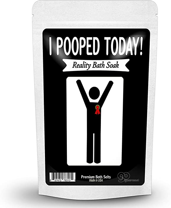 I Pooped Today Bath Soak – Funny Poop Lavender Bath Salts Purple Christmas Spa Gifts for Friends Stocking Stuffers for Women Unisex White Elephant Gift Christmas Retirement Over the Hill