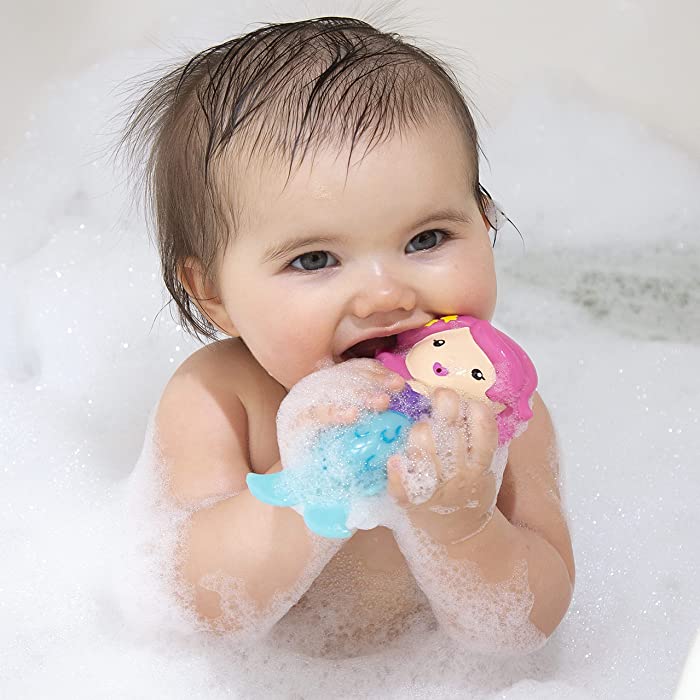Nuby Mermaid Aquatic Bath Squirter Toy, Bpa Free, 6+ Mth, 5"