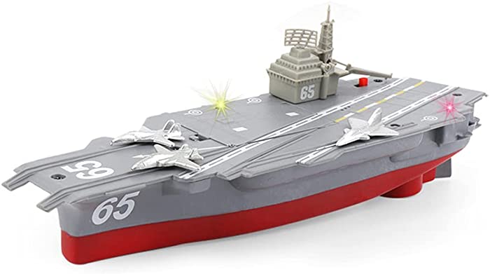 NEXTAKE Aircraft Carrier Toy Electric Boat Toy Carrier Ship Bath Toy Aircraft Carrier Model Water Toy Military Ship Vessels Toy Ship Model Toy Bathtub Boat Toy (Aircraft Carrier)