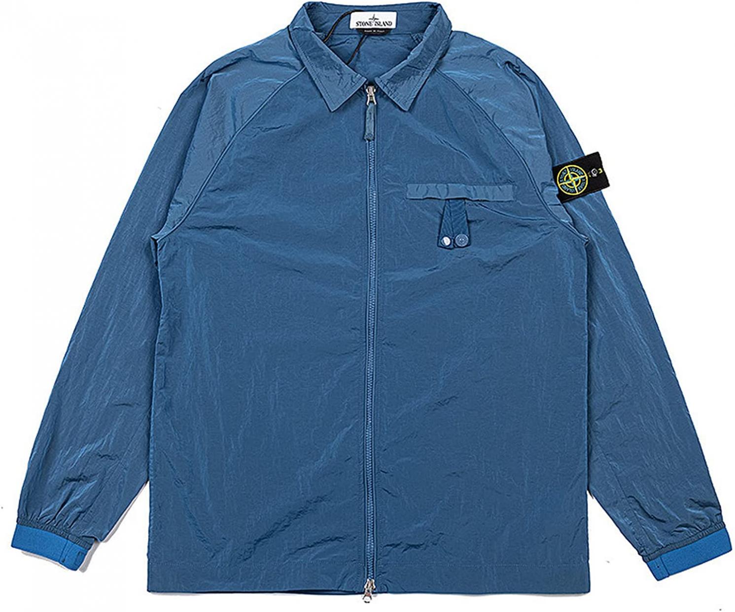 Stone Island Jacket Hip Hop Metallic Color Change Nylon Casual Jacket Trend Unisex Outerwear
