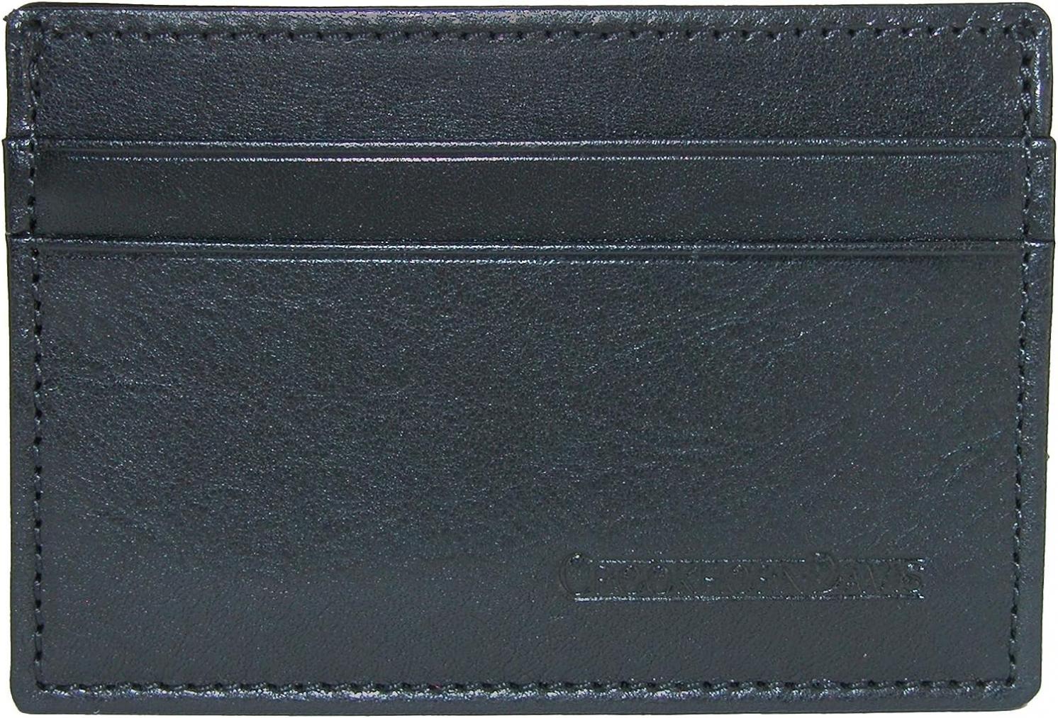 CrookhornDavis Men's Italian Vachetta Calfskin Leather Card Case