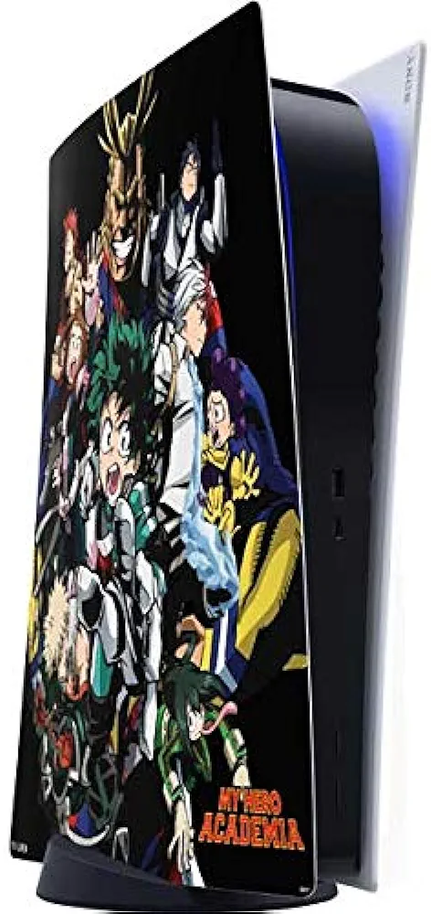 Skinit Decal Gaming Skin Compatible with PS5 Digital Edition Console - Officially Licensed Crunchyroll My Hero Academia Main Poster Design