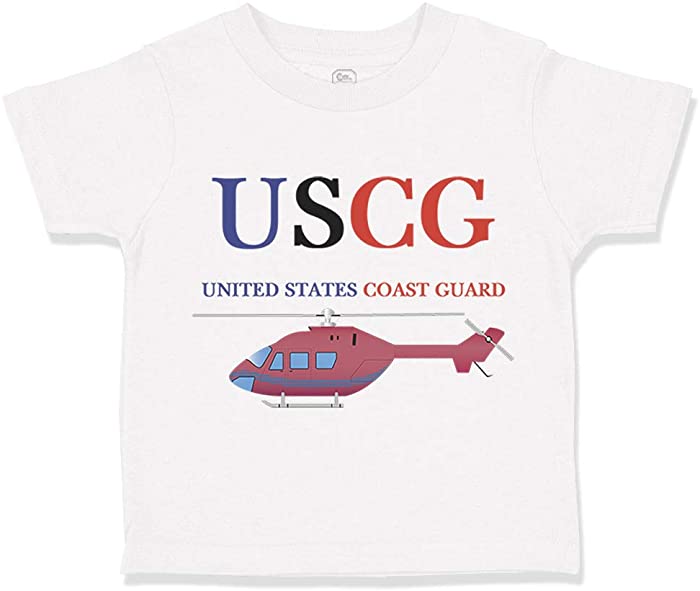 Custom Toddler T-Shirt USCG United States Coast Guard Cotton Boy & Girl Clothes