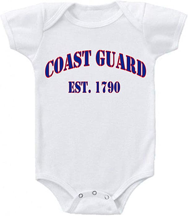 Army Navy Marines AIR Force and Coast Guard Military Baby One Piece Bodysuit Romper/Baby T-Shirt