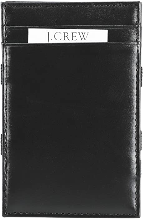 J.Crew Mercantile Men's Genuine Leather Magic Wallet (Black)