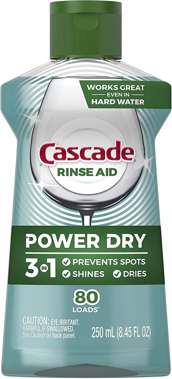 Cascade Platinum Dishwasher Rinse Aid, 8.45 fl oz (Packaging May Vary)