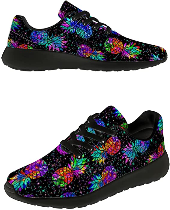 Uminder Womens's Men's Running Shoes Pineapples Print Shoes Fashion Sneakers Athletic Sport Tennis Walking Sneakers