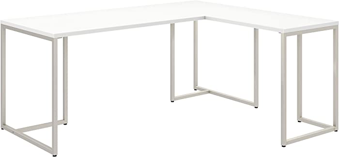 Bush Business Furniture Office by Kathy Ireland Method L Shaped Desk with 30W Return, 72W, White