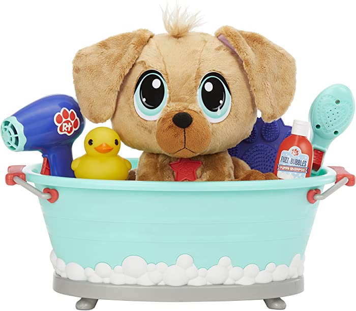 Little Tikes Rescue Tales Scrub 'n Groom Bathtub Playset w/ Golden Retriever Toy Stuffed Animal Plush, Wet and Dry, with 9 Accessories- Gifts for Kids, Toys for Girls & Boys Ages 3 4 5+ Years Old