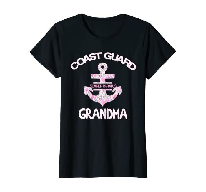 Womens Womens Coast Guard Grandma Granny Teeshirt Gift