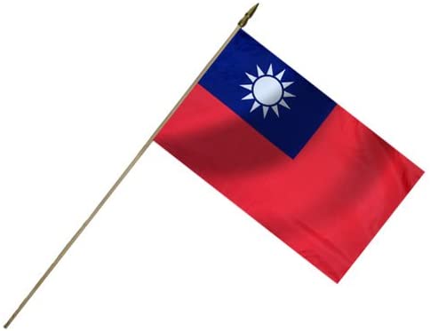 American Eagle Taiwan Flag 12X18 Inch Mounted E Poly