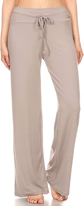 Women's Casual Long Pajama Lounge Pants Drawstring Sleepwear Regular & Plus Size