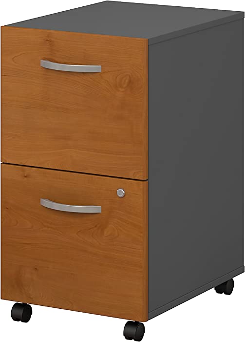 Bush Business Furniture Series C 2 Drawer Mobile File Cabinet in Natural Cherry