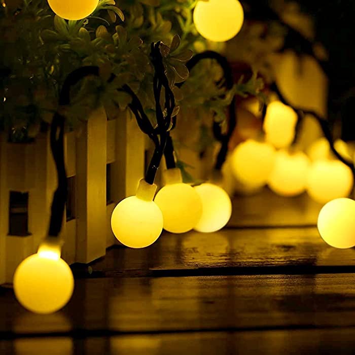 Outdoor String Lights, 35.6ft 60LED Solar String Lights Outdoor Waterproof IP65, 8 Lighting Modes LED String Lights for Garden Yard Porch Wedding Party Patio Decorate