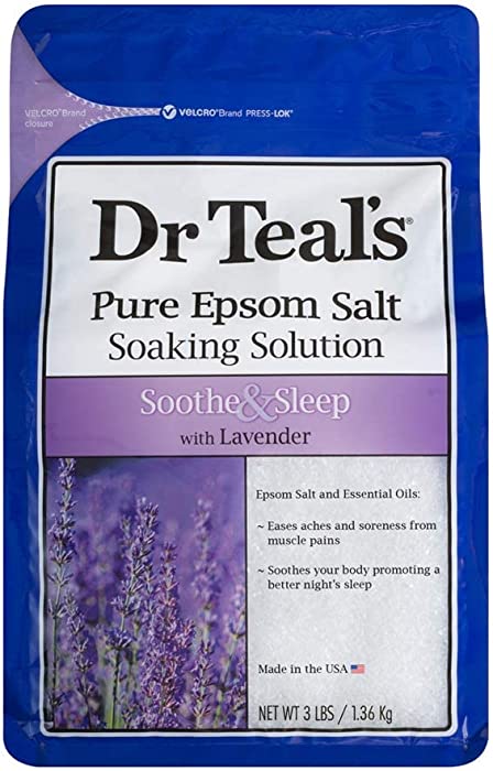Dr Teal's Epsom Salt Soaking Solution, Soothe & Sleep, Lavender, 3lbs
