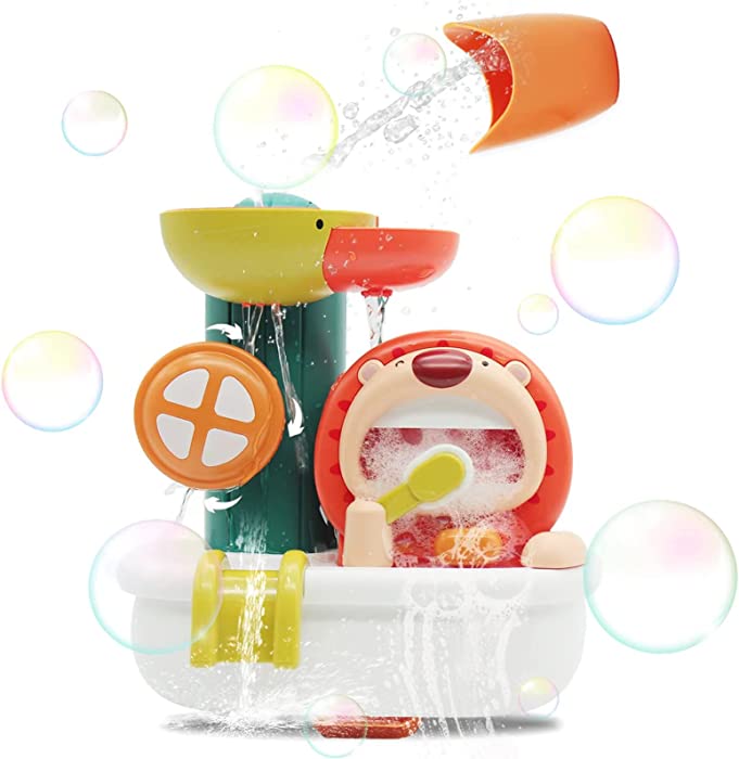 Bubble Bath Toys for Toddlers, Bath Toys, Baby Bath Toys，Shower Room&Bathtub&Swimming Pool,Spray Water Toys,Brush Look Like Teeth&Bubble Toys,Gifts for Boys and Girls