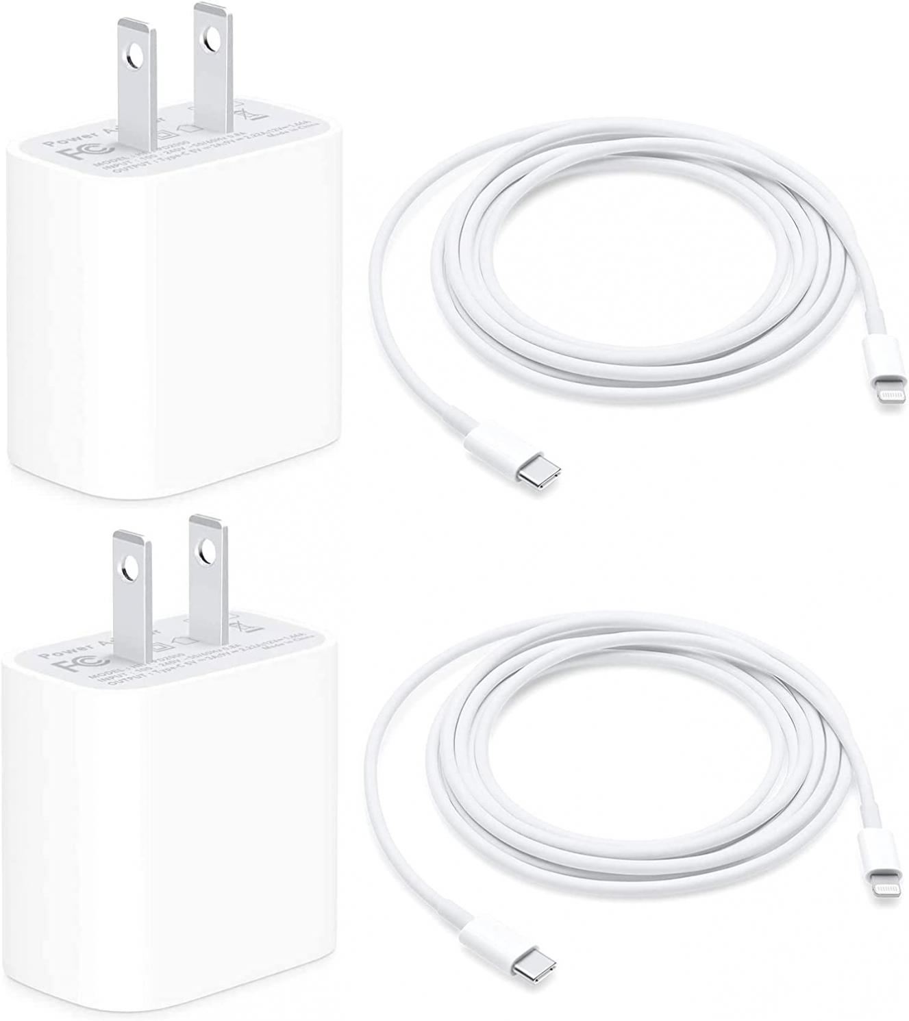 iPhone 14 13 12 11 Fast Charger [Apple MFi Certified] High Speed iPhone Charger 2-Pack 20W PD USB C 6.6FT Wall Charger Compatible with iPhone 13/13Pro/12/12 Pro/11/11Pro/XS/Max/XR/X/8/8 Plus,iPad