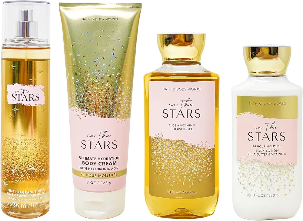 Bath & Body Works In the Stars Deluxe Gift Set - Fragrance Mist - Body Cream - Shower Gel - Body Lotion - Full Size