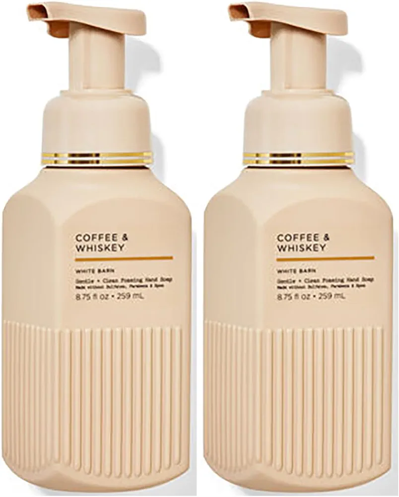 Bath and Body Works Gentle Foaming Hand Soap 8.75 Ounce 2-Pack (Coffee & Whiskey)