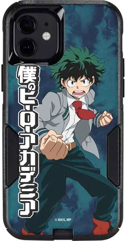 Skinit Decal Phone Skin Compatible with OtterBox Commuter Case for iPhone 12 Mini - Officially Licensed Crunchyroll Izuku Midoriya Uniform Design